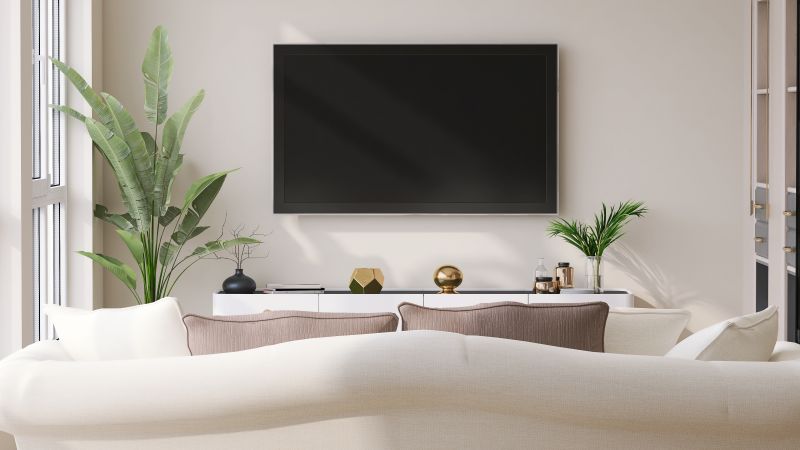 Tv Hanging in Living Room